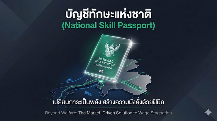 บัญชีทักษะแห่งชาติ (National Skill Passport) เปลี่ยนภาระเป็นพลัง สร้างความมั่งคั่งด้วยฝีมือ